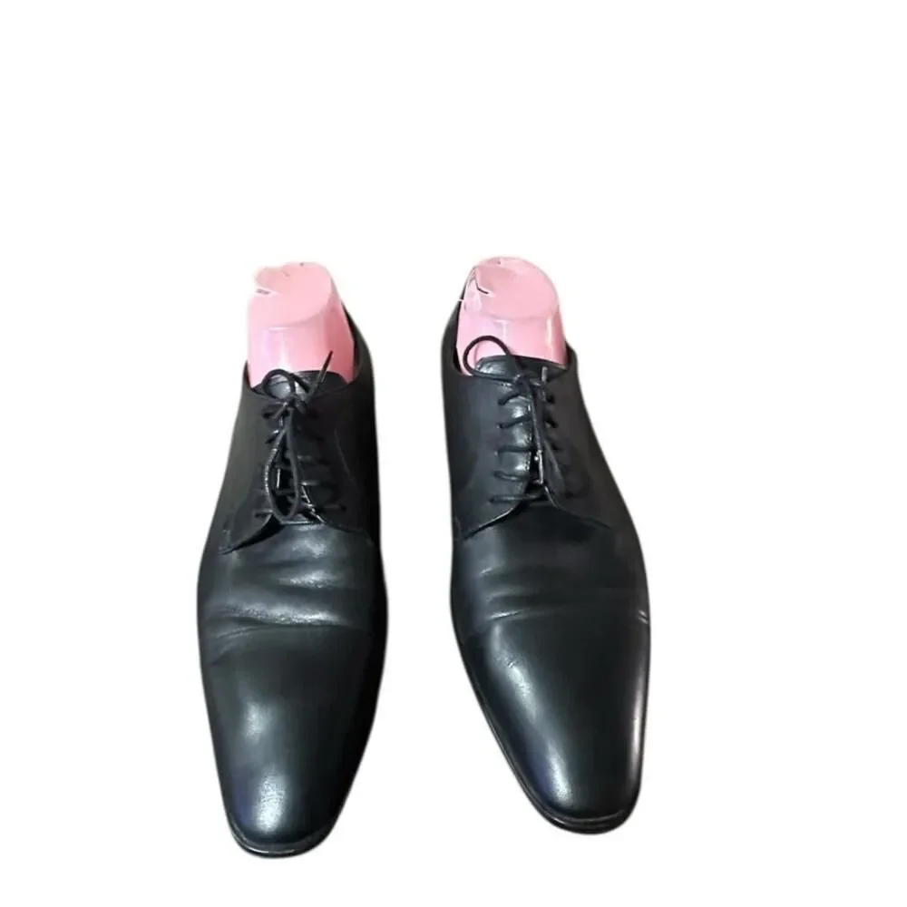 Michael Alba Exklusive Schuhe Black Leather Derby Handmade Germany Sz 43 US 10